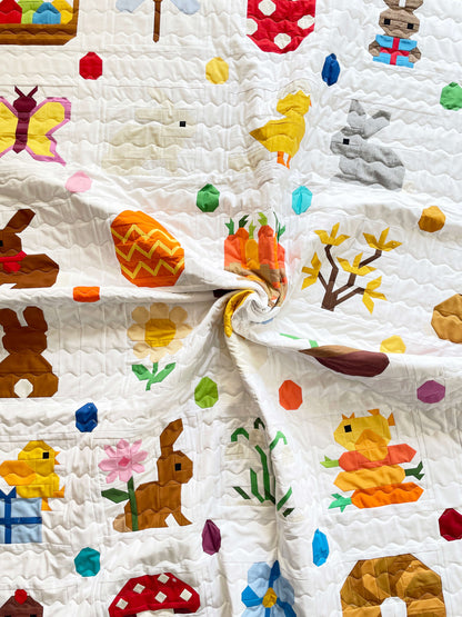 PDF Anleitungspaket – 32 Oster-Quilt Blöcke