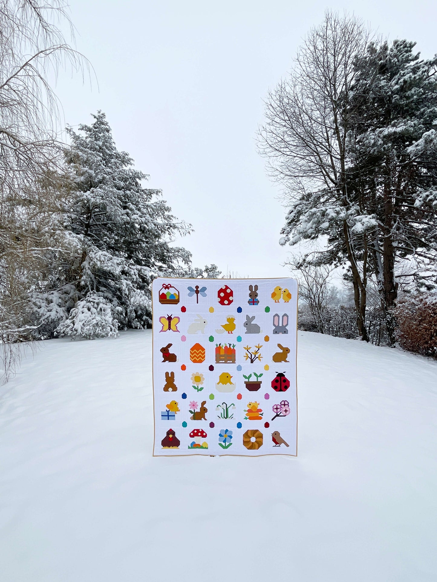 PDF Anleitungspaket – 32 Oster-Quilt Blöcke