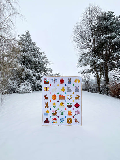 PDF Anleitungspaket – 32 Oster-Quilt Blöcke