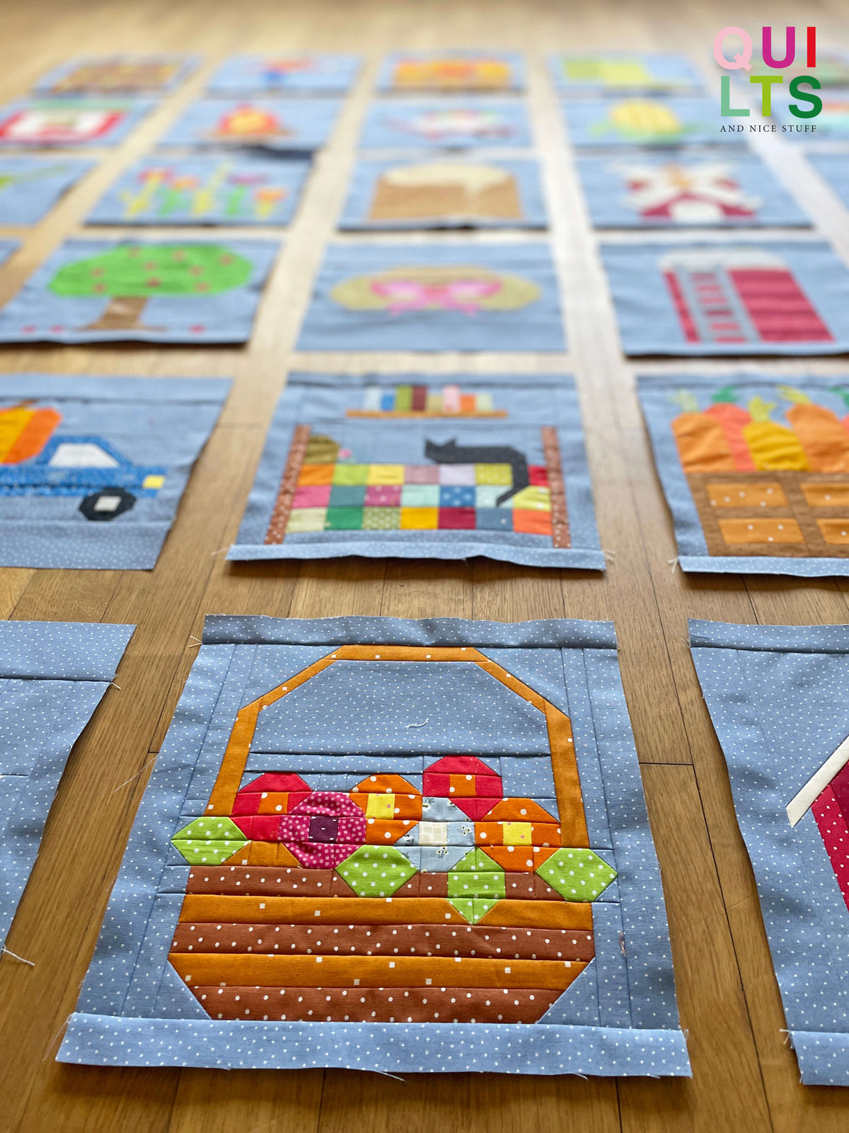 PDF Anleitungspaket – 37+1 Farmland Blöcke – Farmland Quilt