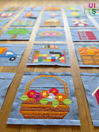 PDF Anleitungspaket – 37+1 Farmland Blöcke – Farmland Quilt