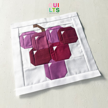 Trauben – PDF Quilt Block Anleitung
