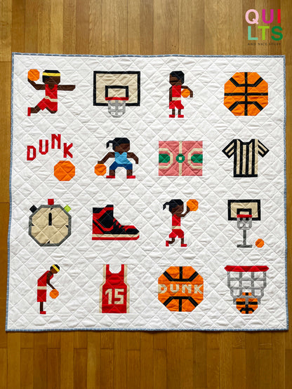 Basketball Young Player – PDF Quilt Block Pattern