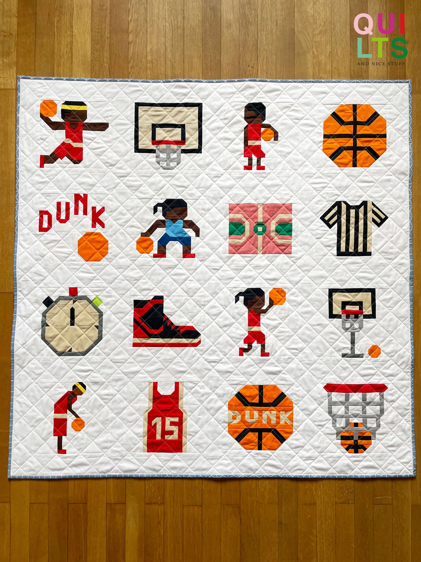 22 Basketball Block Bundle – PDF Pattern – Sport Quilt