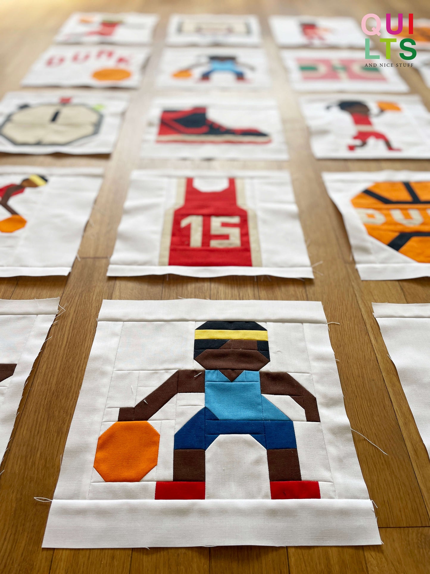 Basketball Player Drippling – PDF Quilt Block Pattern