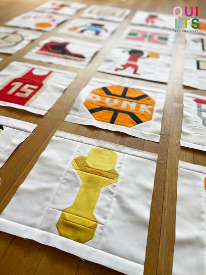 Basketball Trophy – PDF Quilt Block Pattern