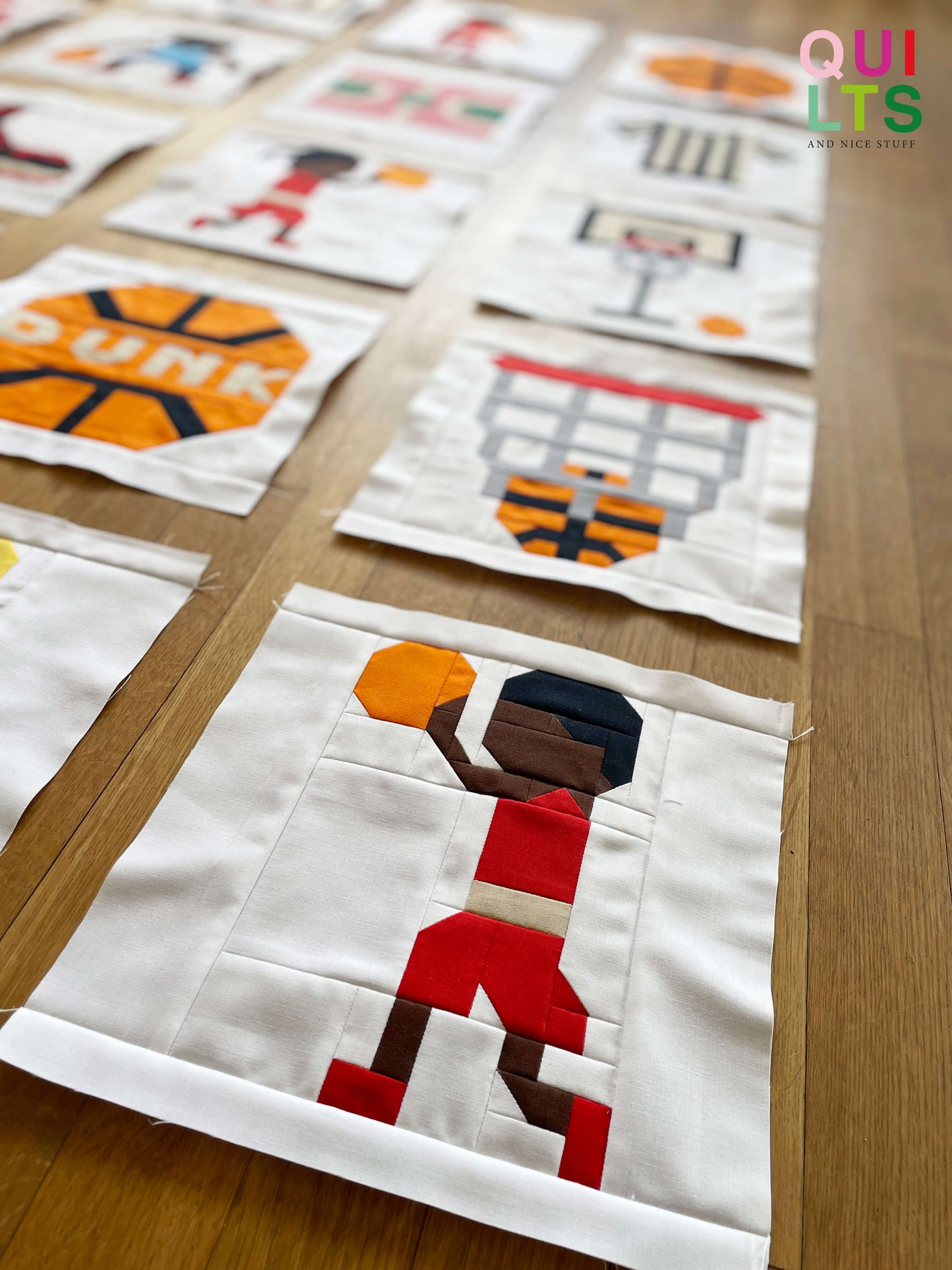 Basketball Young Player Throwing – PDF Quilt Block Pattern