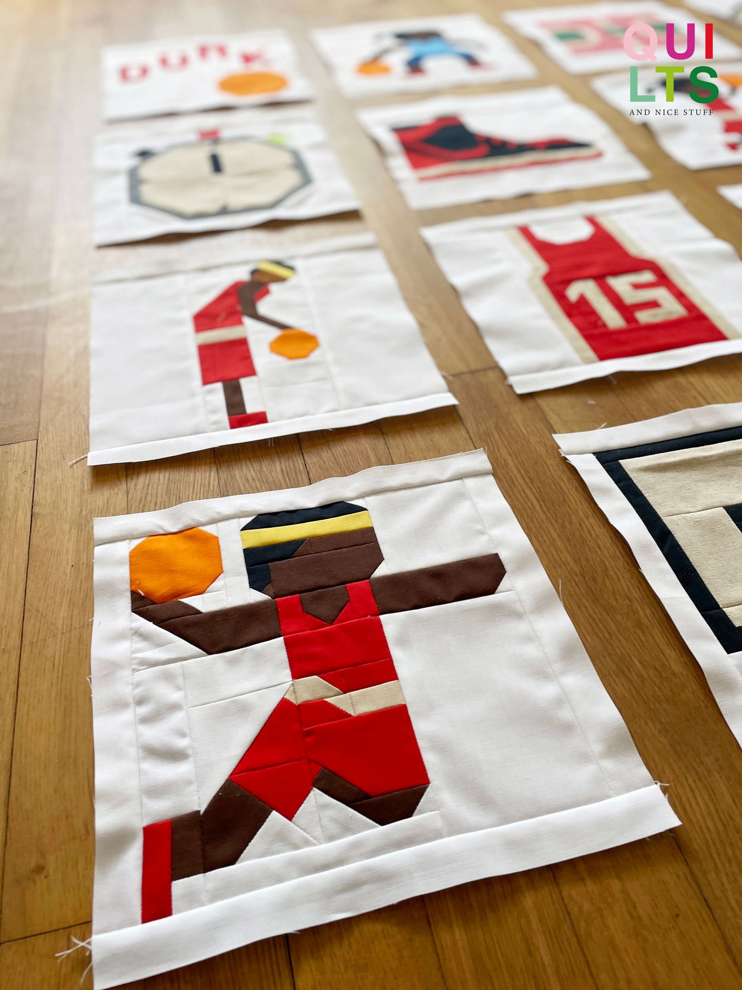 Basketball Player Dunking – PDF Quilt Block Pattern