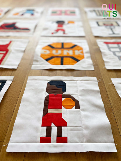 Basketball Young Player – PDF Quilt Block Pattern