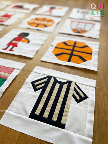Basketball Referee Shirt – PDF Quilt Block Pattern