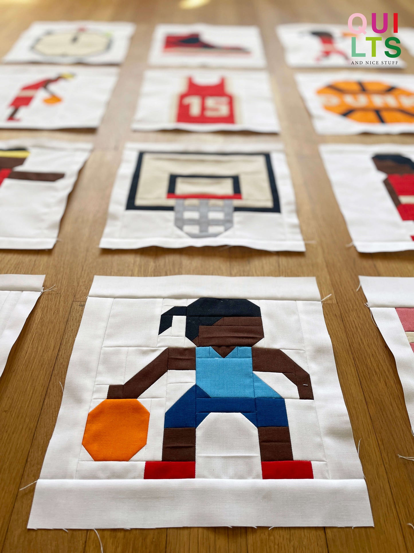 Basketball Player Girl Drippling – PDF Quilt Block Pattern