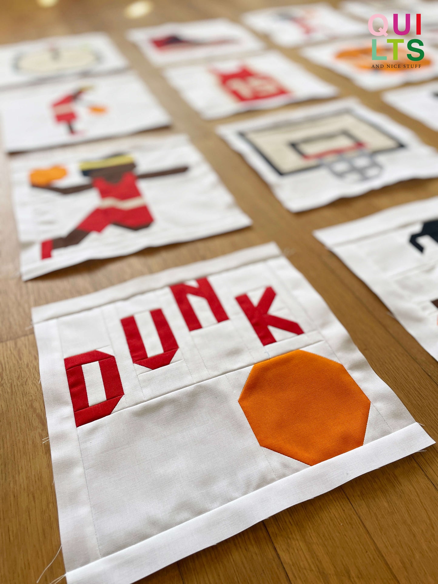 Basketball Dunk Sign – PDF Quilt Block Pattern
