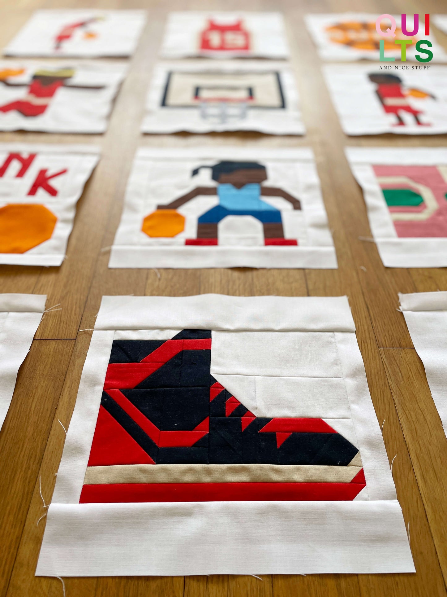 Basketball Shoe – PDF Quilt Block Pattern