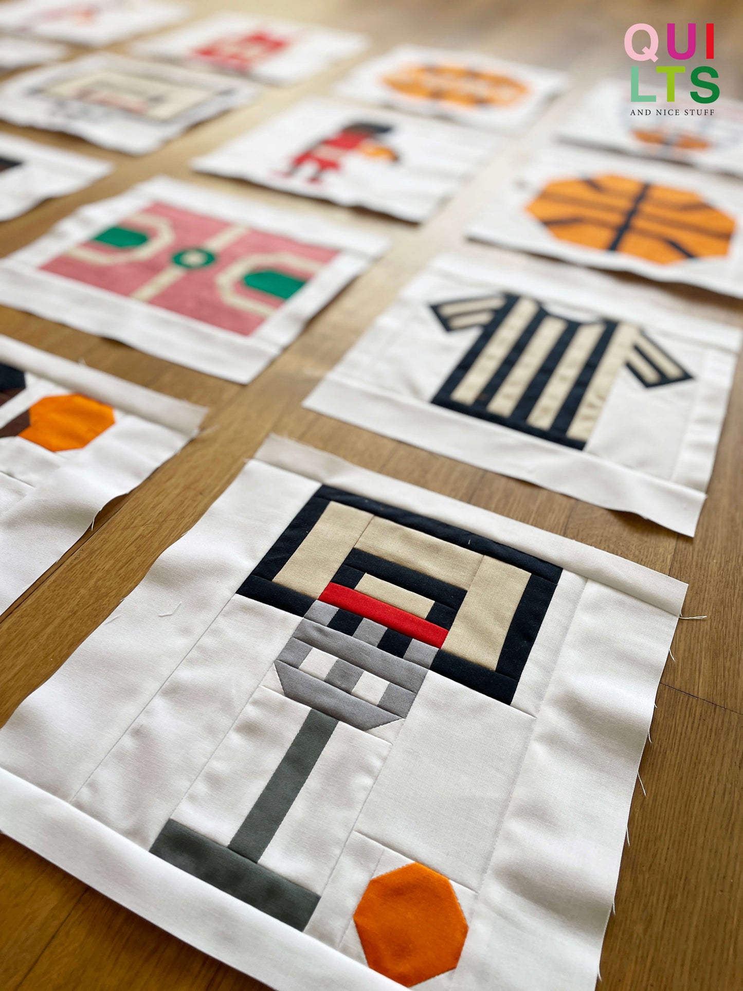 Basketball Hoop 2 – PDF Quilt Block Pattern