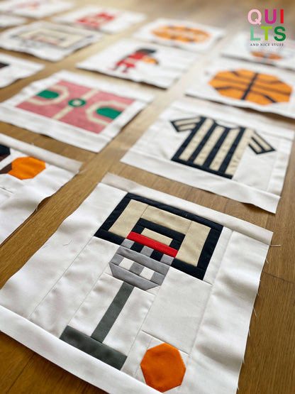 Basketball Hoop 2 – PDF Quilt Block Pattern
