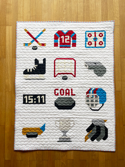 13 Ice Hockey Block Bundle – PDF Pattern – Sport Quilt