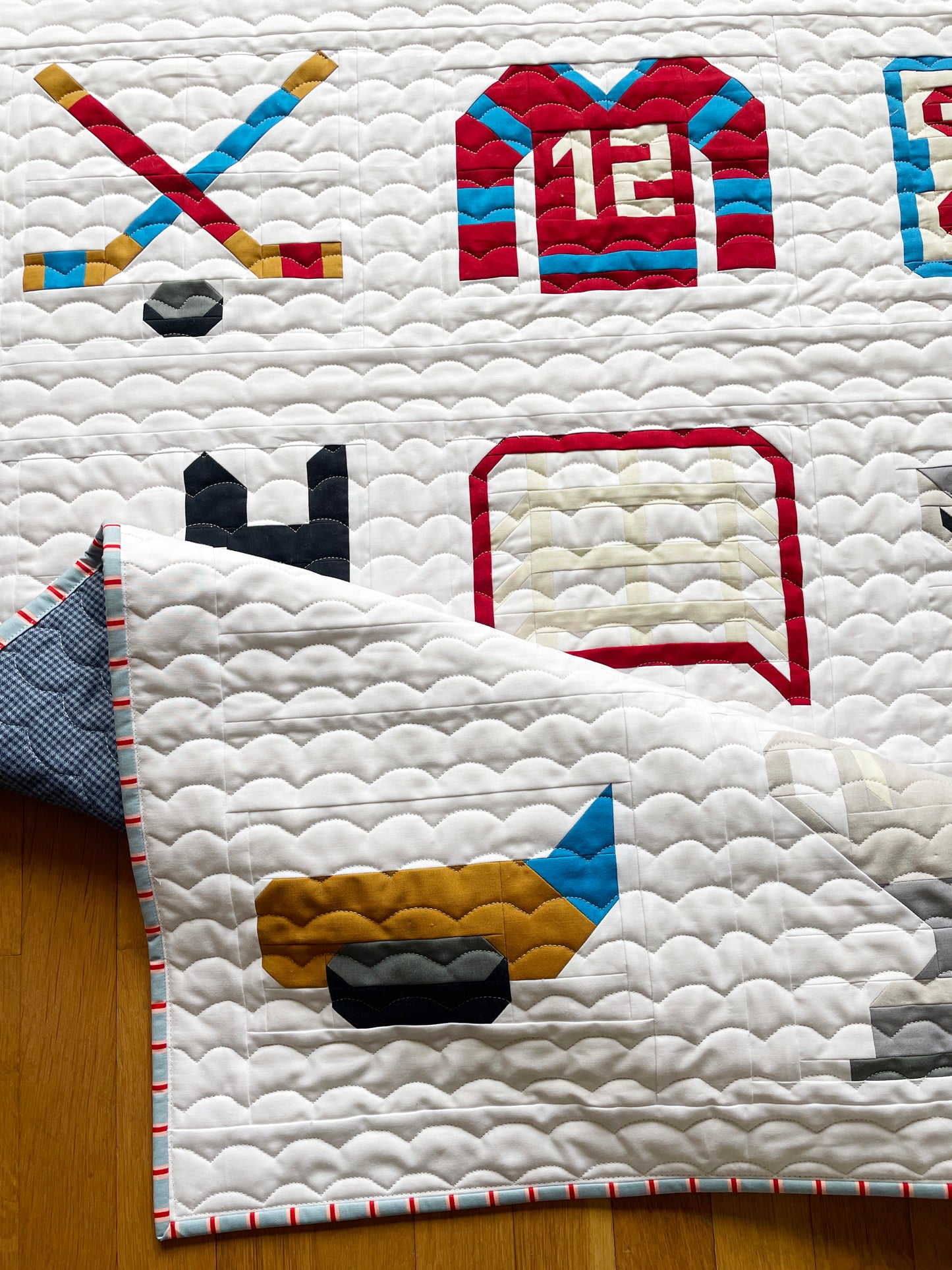 13 Ice Hockey Block Bundle – PDF Pattern – Sport Quilt