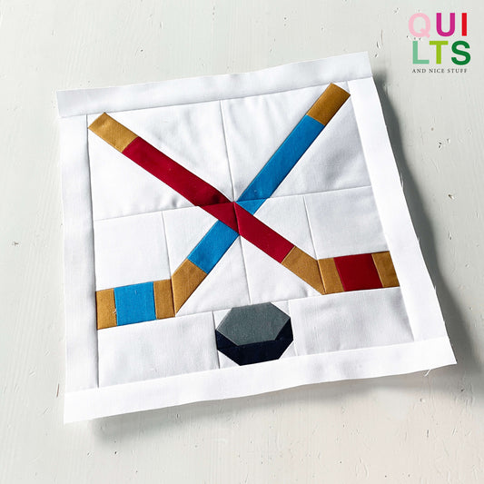 Eishockey Schläger – PDF Quilt Block Anleitung