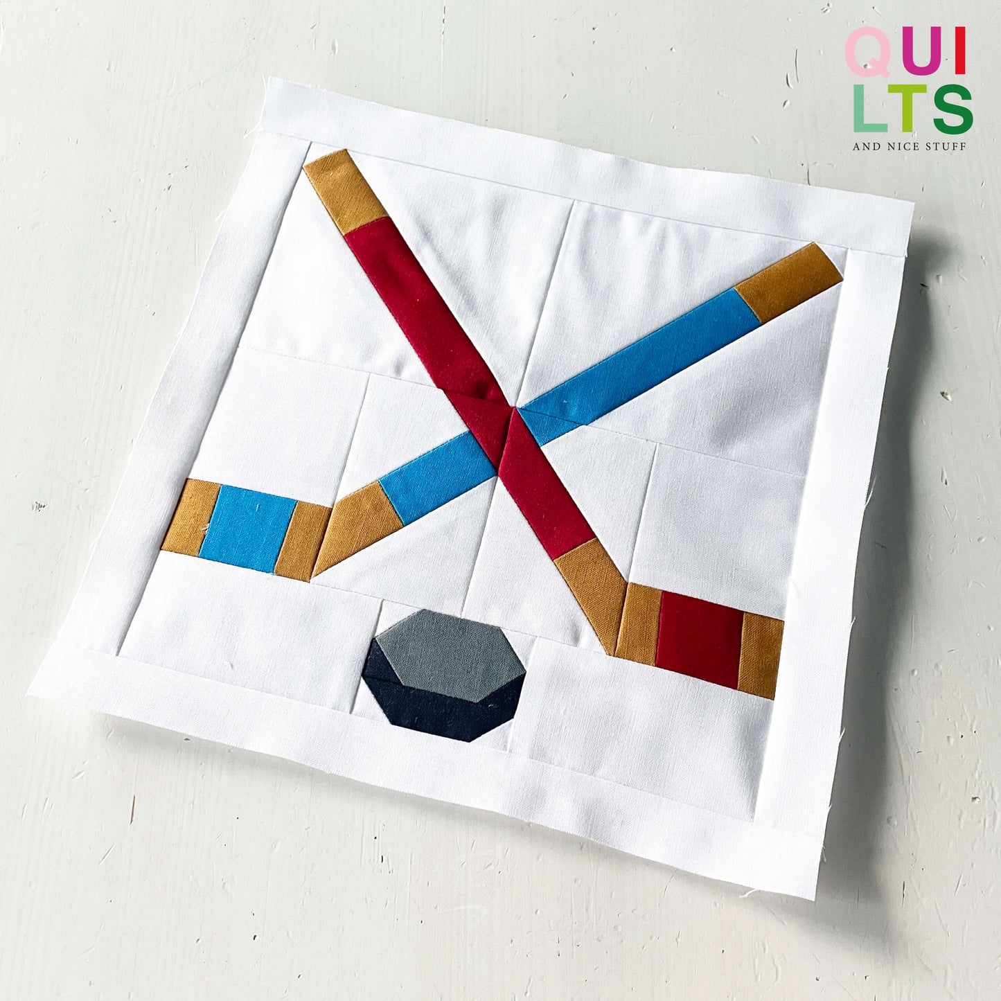 Eishockey Schläger – PDF Quilt Block Anleitung