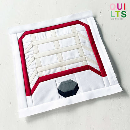 Eishockey Tor – PDF Quilt Block Anleitung