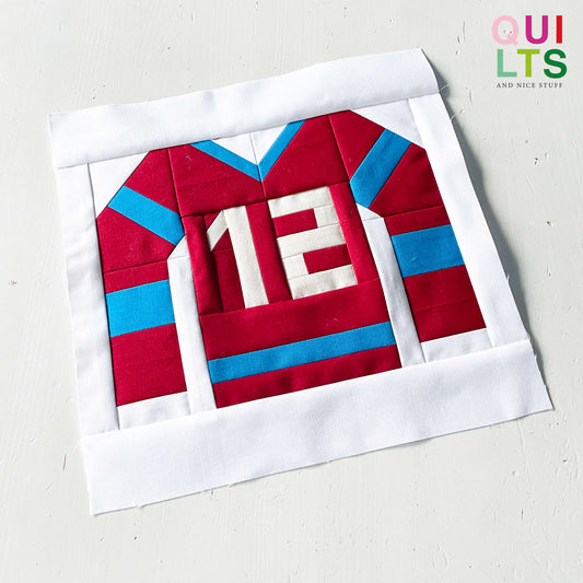 Eishockey Trikot – PDF Quilt Block Anleitung