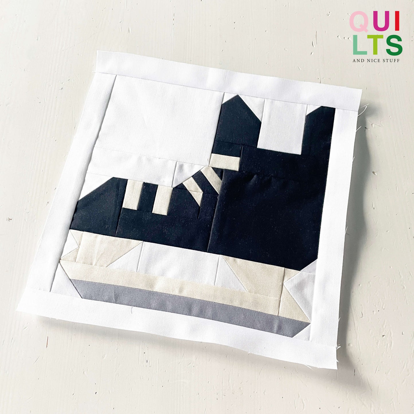 Eishockey Schlittschuh – PDF Quilt Block Anleitung