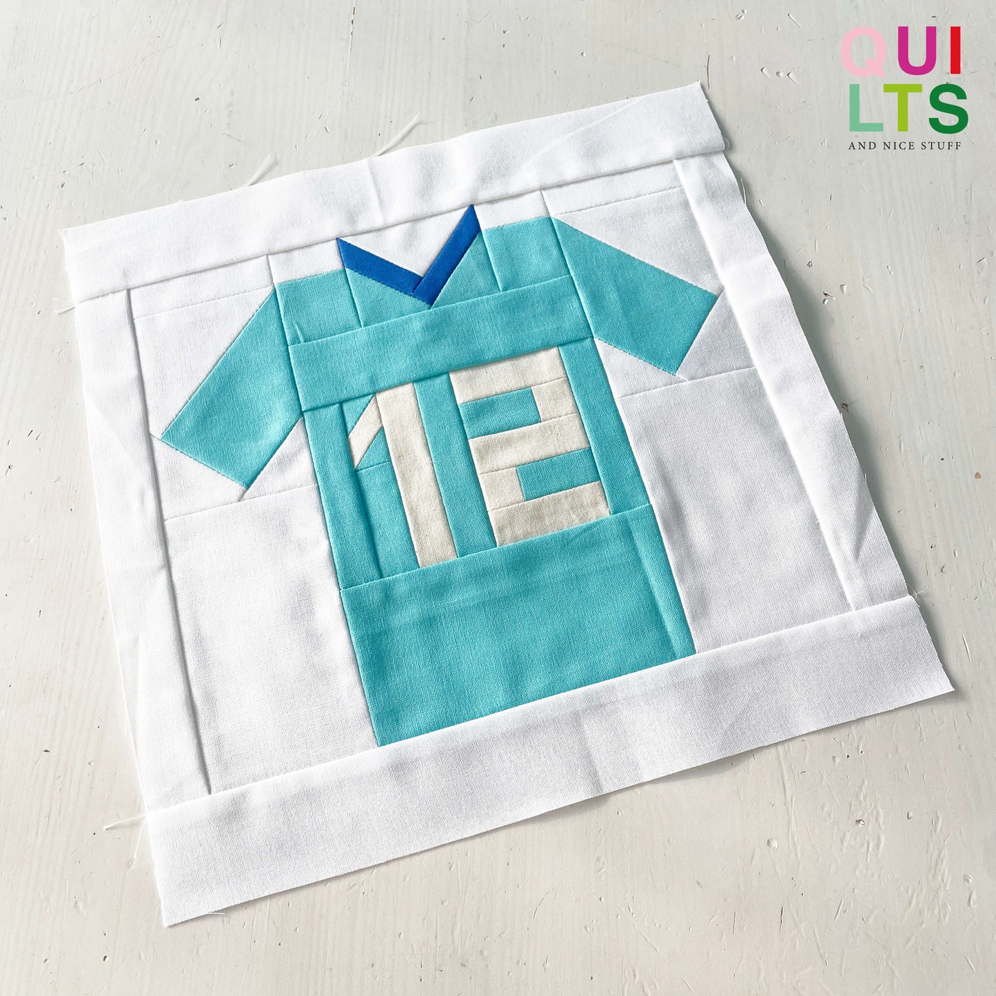 Fußball Trikot mit veränderbaren Nummern – PDF Quilt Block Anleitung