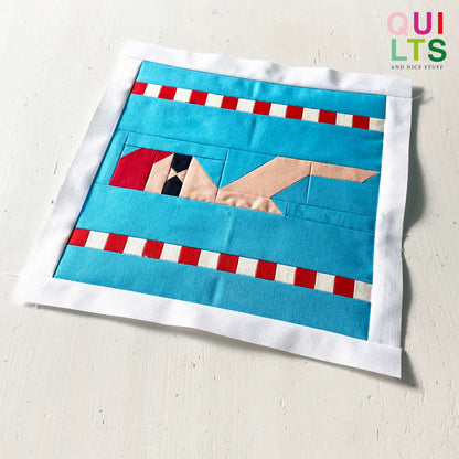 Swimmer Crawler – PDF Quilt Block Pattern