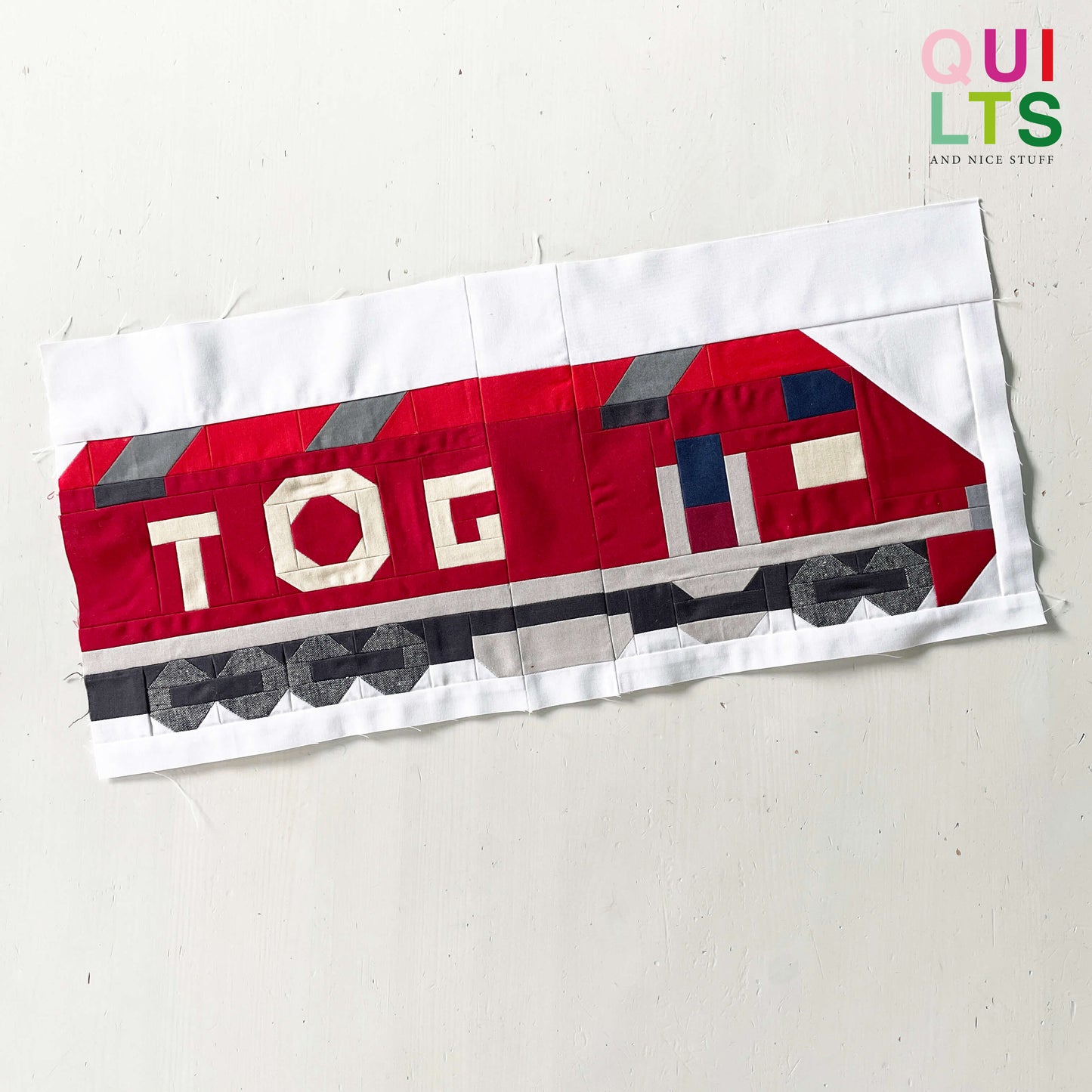 Australische Lokomotive Doppelblock – PDF Quilt Block Anleitung