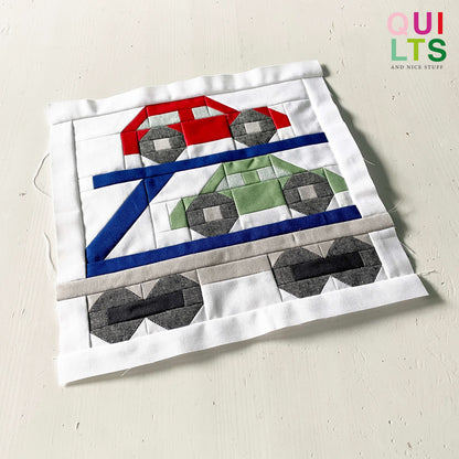 Autotransportwaggon – PDF Quilt Block Anleitung