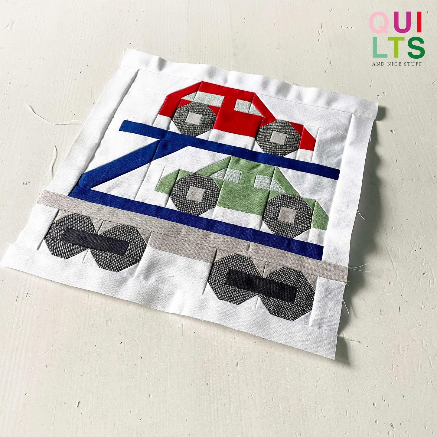 Autotransportwaggon – PDF Quilt Block Anleitung
