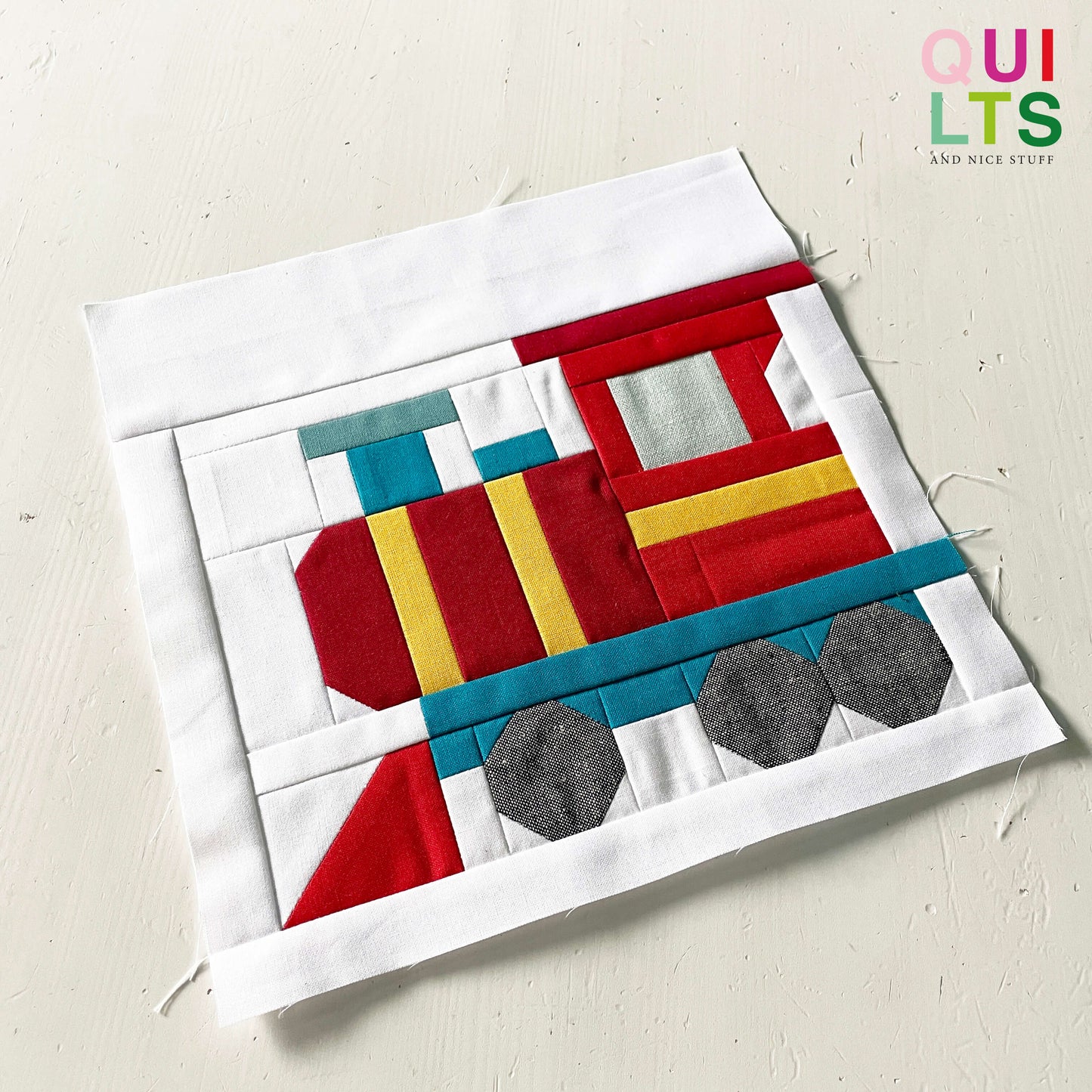 Zirkus-Lokomotive – PDF Quilt Block Anleitung