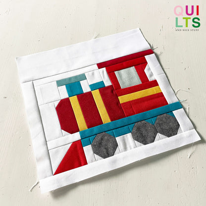 Zirkus-Lokomotive – PDF Quilt Block Anleitung