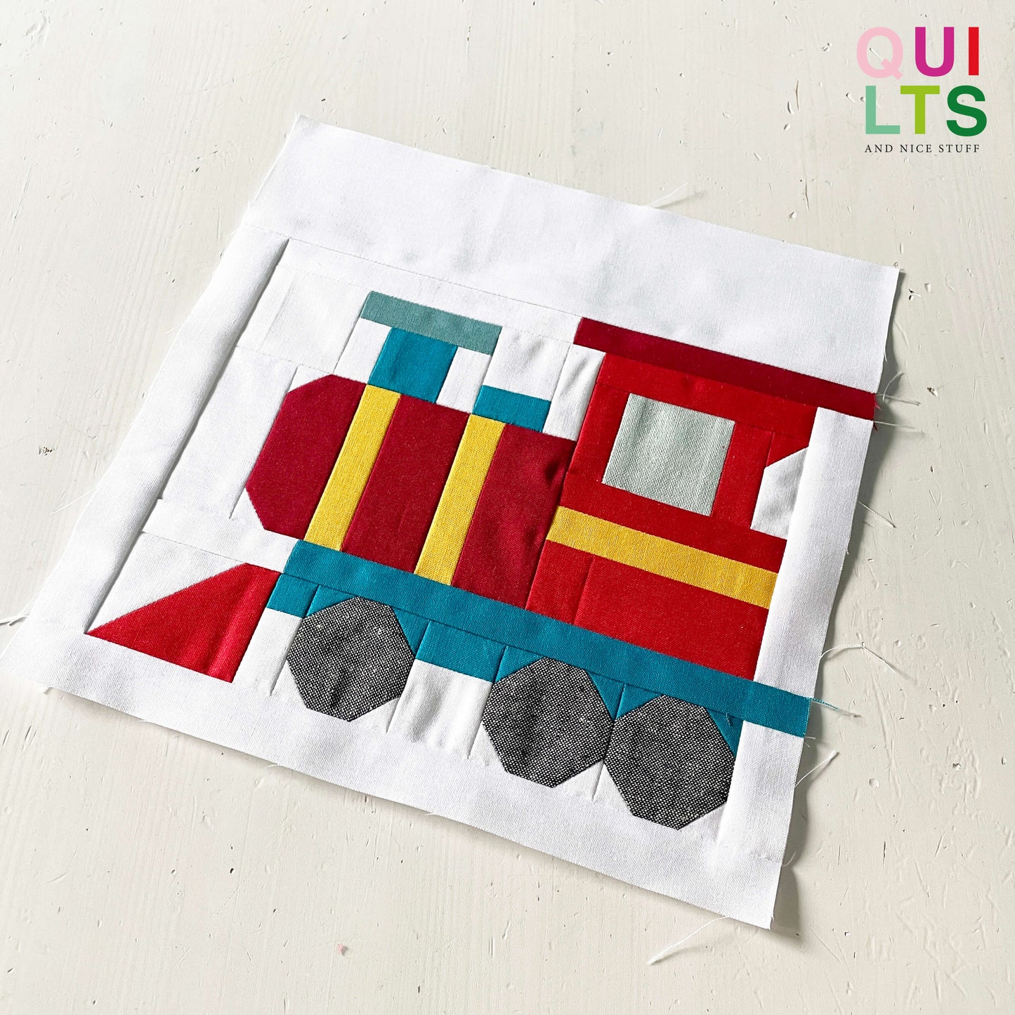 Zirkus-Lokomotive – PDF Quilt Block Anleitung