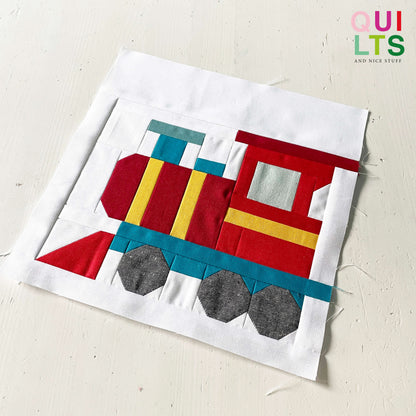 Zirkus-Lokomotive – PDF Quilt Block Anleitung