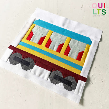 Zirkus-Personenwaggon – PDF Quilt Block Anleitung