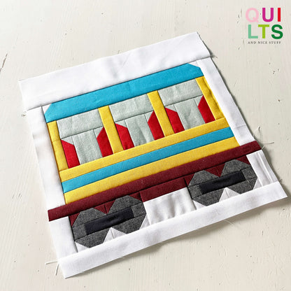 Zirkus-Personenwaggon – PDF Quilt Block Anleitung