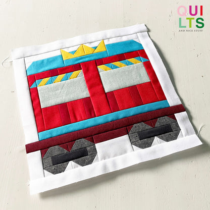 Zirkus-Kassenwaggon – PDF Quilt Block Anleitung