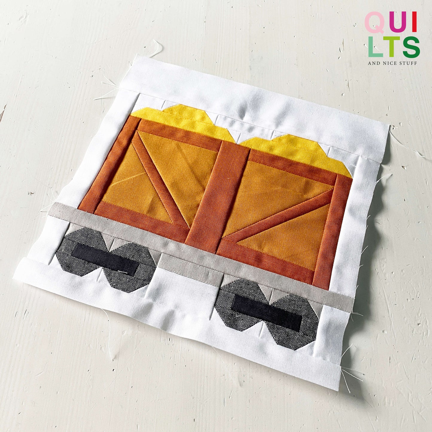 Maiswaggon – PDF Quilt Block Anleitung