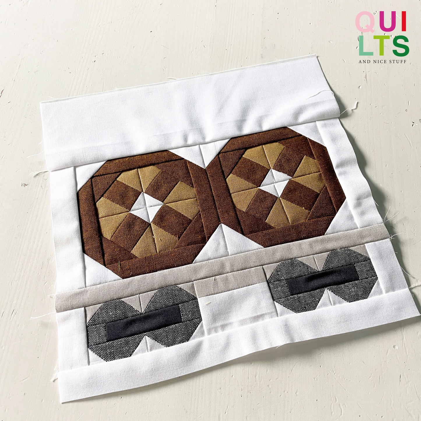 Doppelte Kabeltrommeln – PDF Quilt Block Anleitung