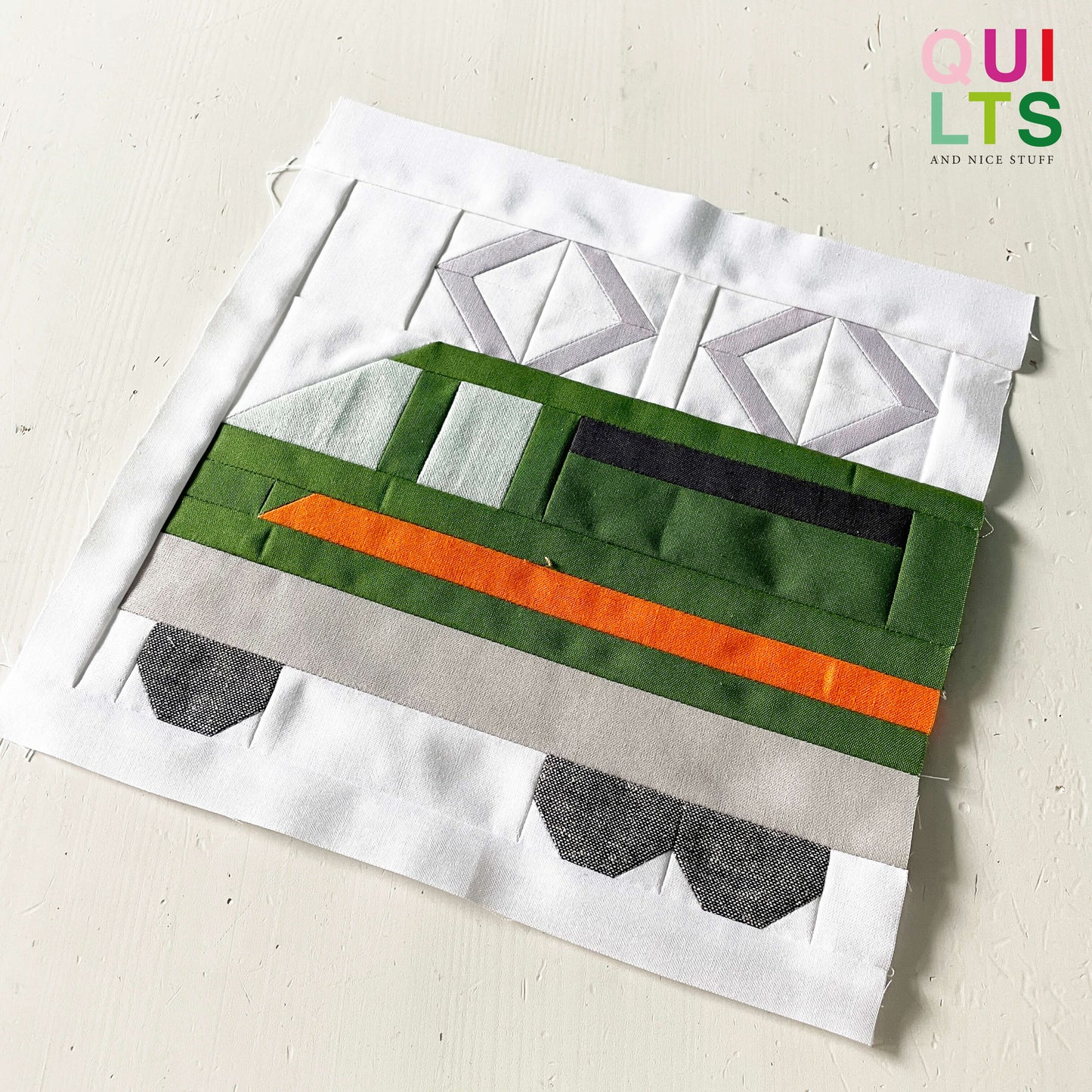 E-Lokomotive 1 – PDF Quilt Block Anleitung