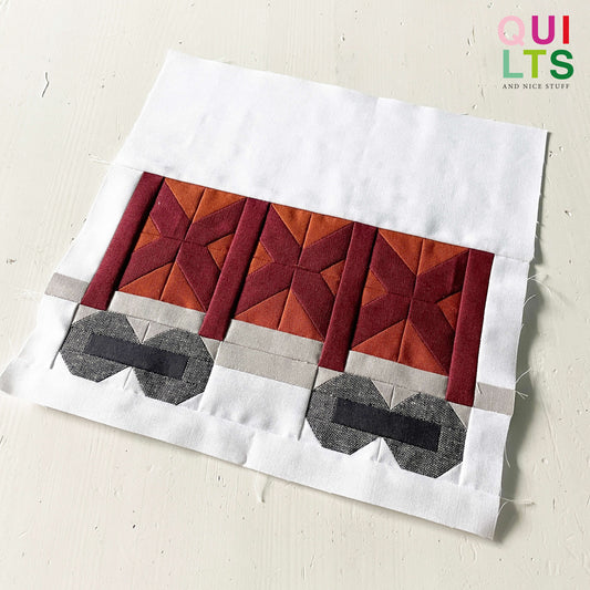 Flachstahlwaggon – PDF Quilt Block Anleitung