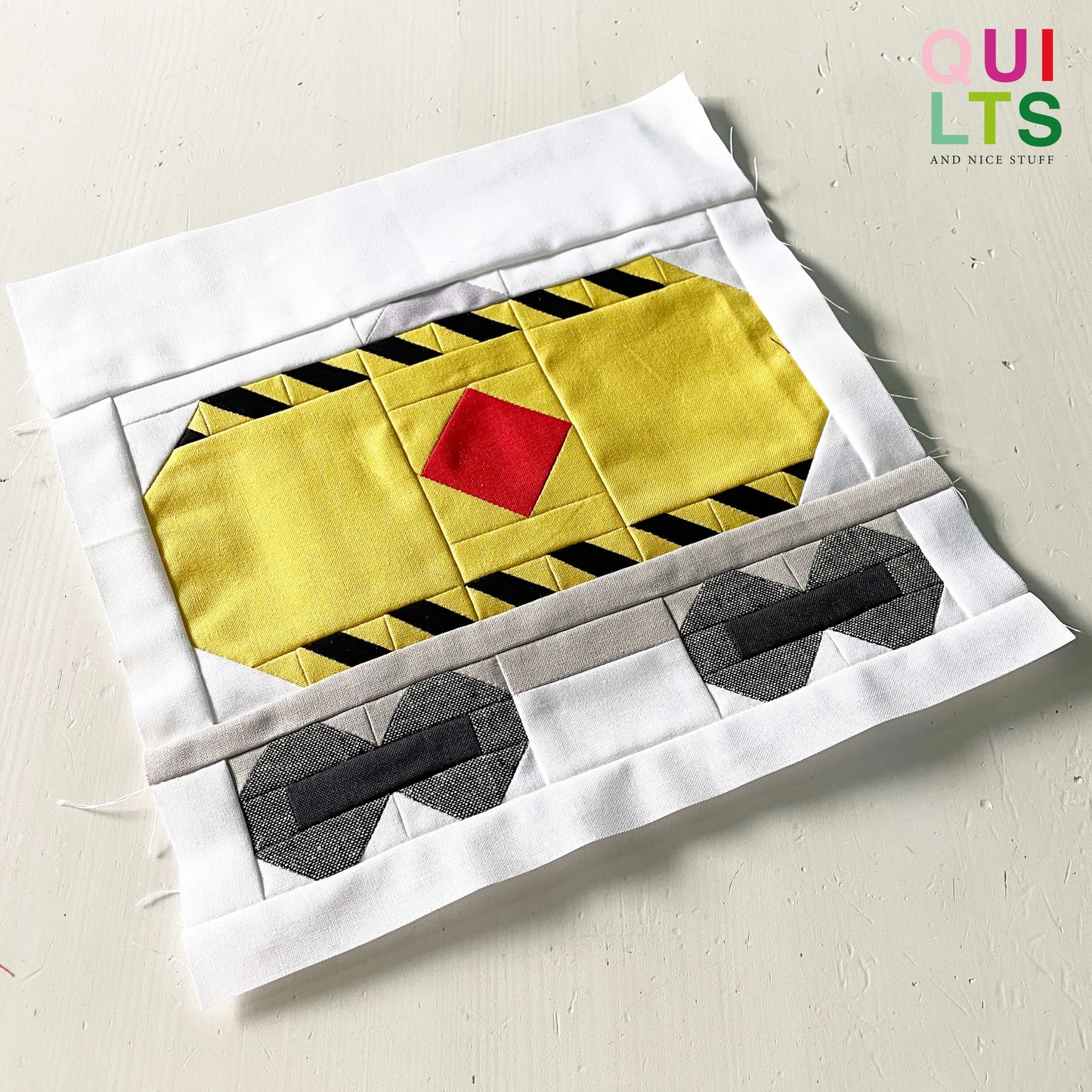 Gefahrguttransportwaggon – PDF Quilt Block Anleitung