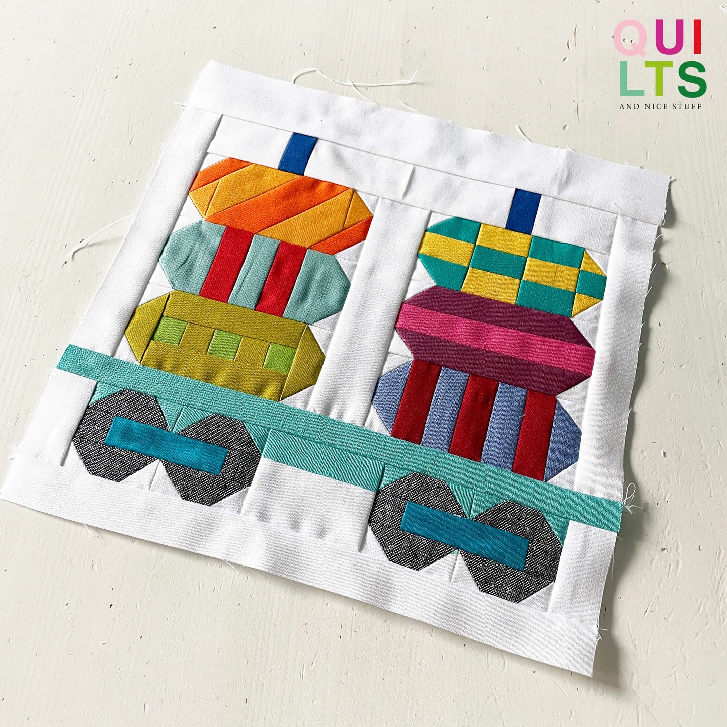 Spielzeug-Waggon 1 – PDF Quilt Block Anleitung