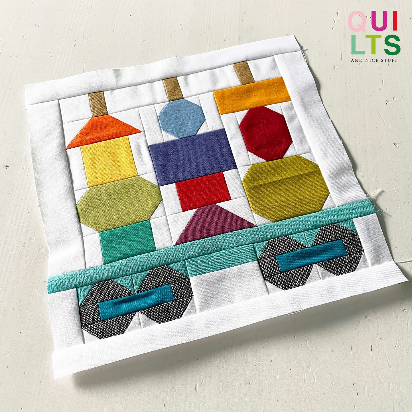 Spielzeug-Waggon 4 – PDF Quilt Block Anleitung