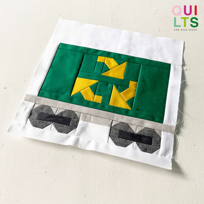 Recycling-Waggon – PDF Quilt Block Anleitung
