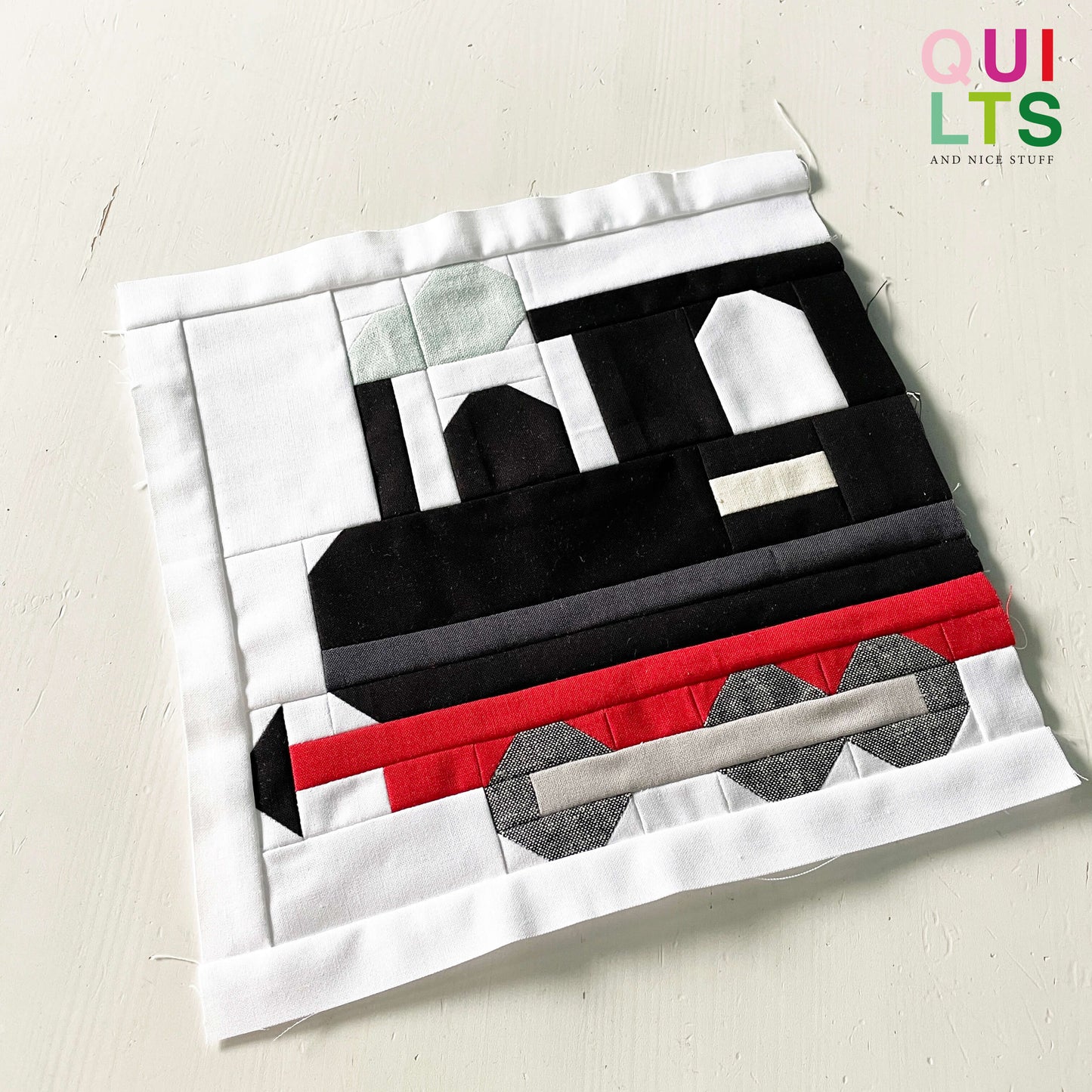 Dampflokomotive – PDF Quilt Block Anleitung