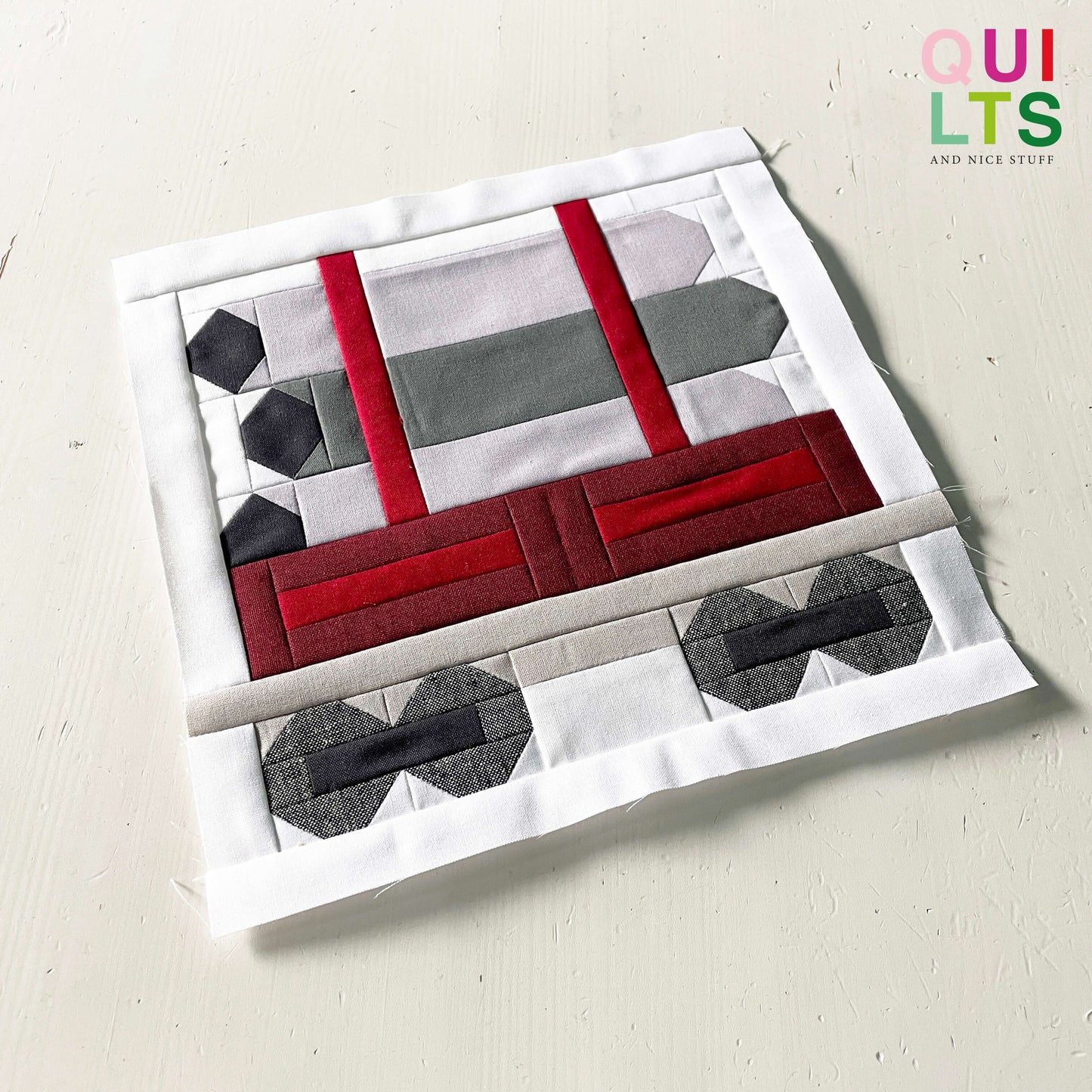 Stahlrohrwaggon – PDF Quilt Block Anleitung