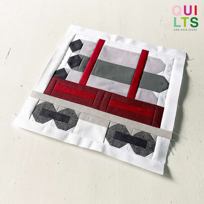 Stahlrohrwaggon – PDF Quilt Block Anleitung