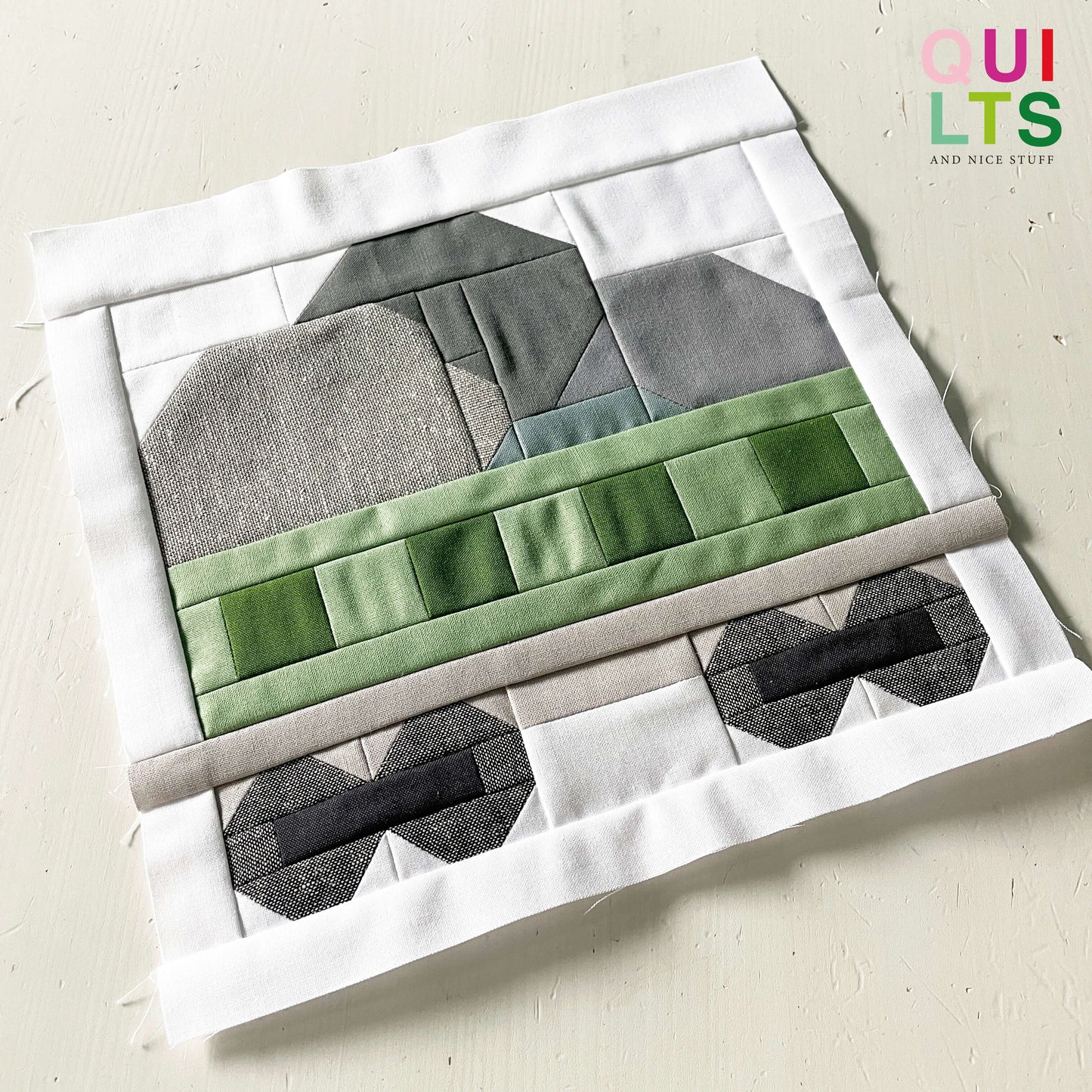 Steinwaggon – PDF Quilt Block Anleitung